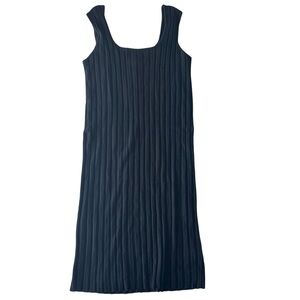 A New Day Black Ribbed Tank Dress – Size Medium – NWT